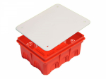 Соединительная/распаячная коробка (розетка) скрытой установки без клемм 160x70x200мм пластик термопласт красный ip20 HEGEL