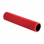 Труба гофрированная пластиковая полиэтилен красный 125мм/107мм 750Н -55-90°C IP44 устойчива к УФ EKF PROxima