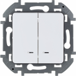 Выключатель 2кл с подсв с/у белый механизм INSPIRIA Legrand (1/10/100)