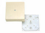 Соединительная/распаячная коробка (розетка) открытой установки без клемм 75x75x30мм пластик термопласт кремово-белый ip20 HEGEL