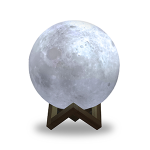 Светильник настольный 3D Луна 1Вт 5V Li-ion 450mA D10см белый LED Gauss 1/6/24
