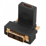 Переходник штекер DVI-D - гнездо HDMI поворотный GOLD REXANT (10/10/250)