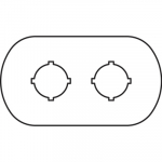 Маркировка для светосигнальной арматуры плоская без надписи/печати с возможностью гравировки ABB COS/SST светосигнальная аппаратура