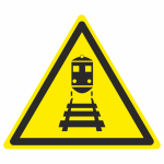 Знак "Берегись поезда" 300 мм, пластик EKF
