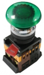 Кнопка Грибок AELA-22 зеленая с подсветкой NO+NC 220В EKF PROxima