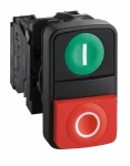 Кнопка двойная IP40 с маркировкой НО+НЗ зел/красн Schneider Electric