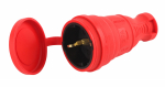 Колодка 1гн с З/К красный каучук с крышкой 16A IP44 R8-RED-IP44 ЭРА (1/25/250)