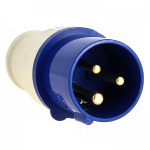 Вилка переносная силовая ССИ-013 2Р+РЕ 16А 220В синий IP44 EKF (1/10/100)