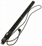 Hyperline SHE-15SH-3IEC-B-2.5EU Блок розеток, 15 розеток Schuko+3хIEC320 C13, 16 A, 250В, с автоматическим выключателем, кабель питания 3х1.5мм2, длин