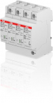Устройство защиты от перенапряжения 4 модуля tt на DIN-рейку 230AC 1.5кВ 20кА с визуальным сигналом ABB OVR ограничители перенапряжения