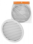 Решетка вентиляционная круглая алюминиевая с москитной сеткой, с фланцем d315, внеш. D350, TDM