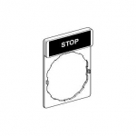 Табличка для приборов цепей управления стоп (stop), без надписи/печати 30x40x22 черный SE _
