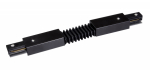 Коннектор гибкий для однофазного шинопровода черный накладной/подвесной PTR CF-BL JazzWay (1/100)