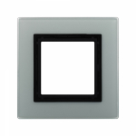 Рамка 1-пост. цвет серый матовый, стекло горизонт. и вертик., Avanti DKC