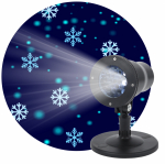 Проектор светодиод "Снежинки" мультирежим холодный свет 220В IP44 ENIOP-04 ЭРА (1/8)