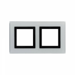 Рамка 2-пост. цвет серый матовый, стекло горизонт. и вертик., Avanti DKC