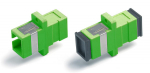 Адаптер Оптический проходной  SC-SC, SM, simplex, пластик, зеленый, черные колпачки Hyperline FA-P11Z-SC/SC-N/BK-GN