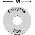 Табличка для приборов цепей управления аварийный останов (emergency stop), без надписи/печати 70 желтый ABB COS/SST светосигнальная аппаратура