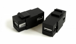 Hyperline KJ1-USB-A2-SCRW-BK Вставка формата Keystone Jack USB 2.0 (Type A) под винт, ROHS, черная