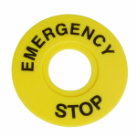 Табличка для приборов цепей управления стоп (stop) 60x60x60 желтый КЭАЗ