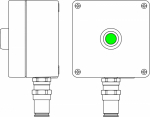 Ex пост управления из алюминия; 1Ex d e IIC T5 Gb X IP66; Ex tb IIIBT95CDb X; Кнопка Зеленая, 1NC/1NO -1 шт.; B: ввод D5,5-13мм поднебронированный каб