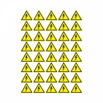 Наклейка знак электробезопасности «Опасность поражения электротоком» 50х50х50 мм REXANT (50/50/100)