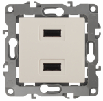 12-4110-02 ЭРА Устройство зарядное USB, 5В-2100мА, Эра12, слоновая кость (10/100/2500)