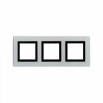 Рамка 3-пост. цвет серый матовый, стекло горизонт. и вертик., Avanti DKC