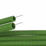 Труба гофрированная d20 ПВХ зеленая с зондом н/г легкая ДКС (100/100/100)