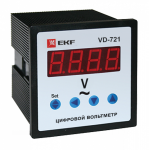 Вольтметр щитовой цифровой на переднюю панель 0-9999В калиброванный класс точности 1 EKF