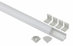 Профиль алюм для светодиод ленты угловой комплект с круглым экр 16х16мм 2м CAB280 ЭРА (1/5)