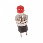 Выключатель-кнопка металл 220V 2A (2c) (JN)-OFF красная Micro Rexant (10/10/3000)