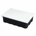 Соединительная/распаячная коробка (розетка) скрытой установки подключение с помощью зажима винтового 171x256x70мм пластик черный ip20 ПРОМРУКАВ _