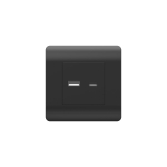 (NEW3-E) Розетка USB A+С, 5В/2,1А, черный