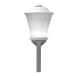 Светодиодный светильник VARTON парковый Omni-T торшерный 40 Вт 3000 K RAL7045 серый муар
