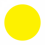 Наклейка "Желтый круг" 150 мм REXANT (10/10/100)