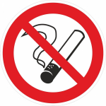 Знак P 01 "Запрещается курить" ф300 мм, пластик ГОСТ Р 12.4.026-2001 EKF