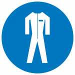 Знак M 07 "Работать в защитной одежде" ф200 мм, пластик ГОСТ Р 12.4.026-2001 EKF