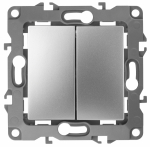 Выключатель 2кл с/у алюминий механизм 12-1104-03 Эра12 ЭРА (10/100/2500)