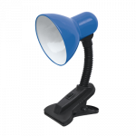 Светильник настольный под лампу на прищепке 40Вт E27 синий (мягкая уп) СНП-01С IN HOME (1/70)