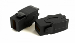 Hyperline KJ1-HDMI-AV18-BK Вставка формата Keystone Jack с проходным адаптером HDMI (Type A), 90 градусов, ROHS, черная