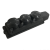 Колодка 3гн с З/К черная каучук с крышкой переносная РП 16-334 SVET (1/18)