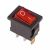 Выключатель клавишный 250V 6А (3с) ON-OFF красный с подсветкой Mini REXANT (10/10/100)
