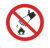 Знак P 04 "Запрещается тушить водой" 200х200 мм, пленка самоклеящаяся ГОСТ Р 12.4.026-2015 EKF