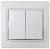 Выключатель 2кл с/у белый 1-104-01 Intro Plano ЭРА (10/200/2400) (замена Б0027601)