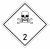 Знак опасности 2.2 "Ядовитый газ" 250х250 мм, пленка самоклеящаяся ГОСТ 19433-88 EKF
