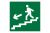 Знак эвакуационный E 14 "Направление к эвакуационному выходу по лестнице вниз налево" 200х200 мм, пленка самоклеящаяся ГОСТ Р 12.4.026-2015 EKF