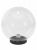 Светильник НТУ 03-100-301 шар d=300 мм IP54 (прозрачный ПММА, основание плоское ПК 145, Е27) TDM